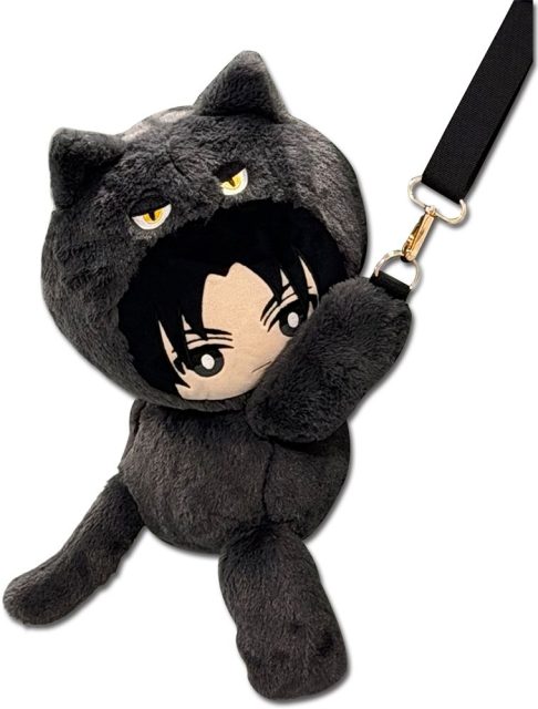 Naruto | Sasuke (Chibi) - Cat Kigurumi | 10″ Plush Shoulder Bag