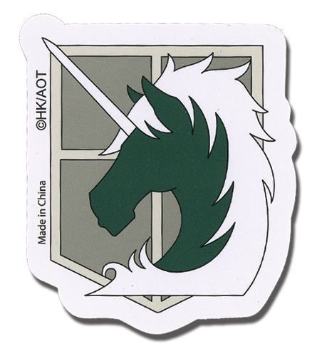 Attack On Titan | Military Police Brigade Insignia | Shield-Shaped Sticker
