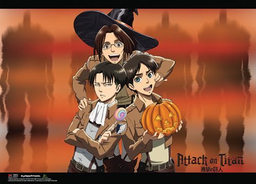 Attack On Titan - Halloween Group Wallscroll