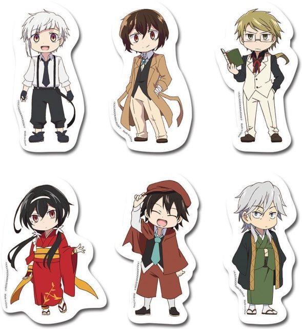Bungo Stray Dogs Wan | Main Chatacter Group 1 - Set 2 | Die-Cut Sticker Set