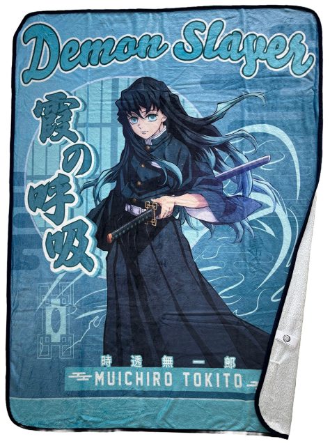 Demon Slayer S3 - Muichiro Tokito Breathing Throw Blanket