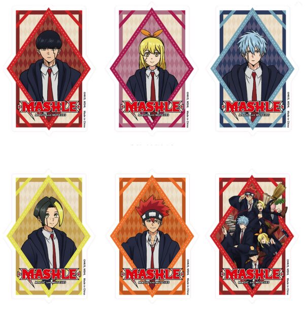 Mashle - Group Character Transparent Die-Cut Sticker