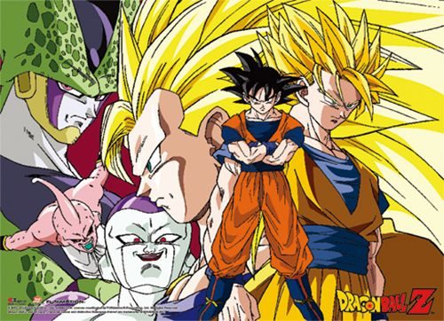 Dragon Ball Z - Goku 3 Types & Villains Special Edition Wall Scroll