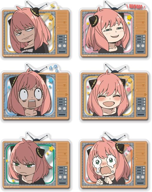 Spy X Family - Anya On Tv Transparent Sticker Set