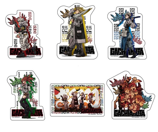 Gachiakuta - Character Visual Transparent Sticker Set 6Pcs