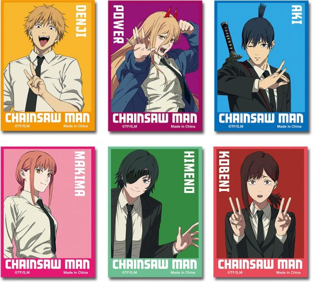 Chainsaw Man - Group Uniform Version Die-Cut Sticker Set 4″H (6Pcs)