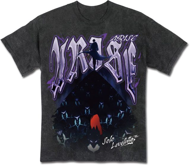 Solo Leveling- Sung Jinwoo Art Black Mineral Wash Men'S T-Shirt Xl