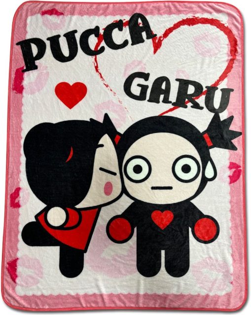 Pucca - Pucca Kiss Art Throw Blanket
