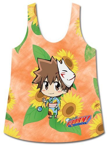 Reborn! - Tsuna Sd And Sunflowers Sublimation Tank Top L