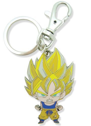 Dragon Ball Z Sd Super Saiyan Goku Metal Keychain