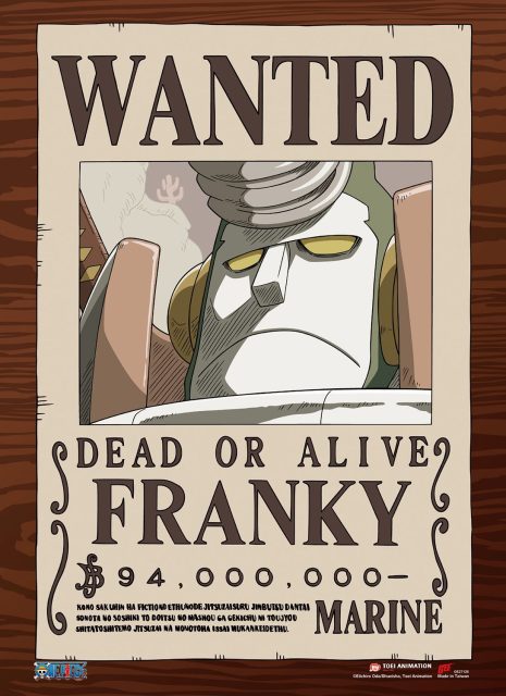 One Piece - Wanted Poster Franky Wall Scroll