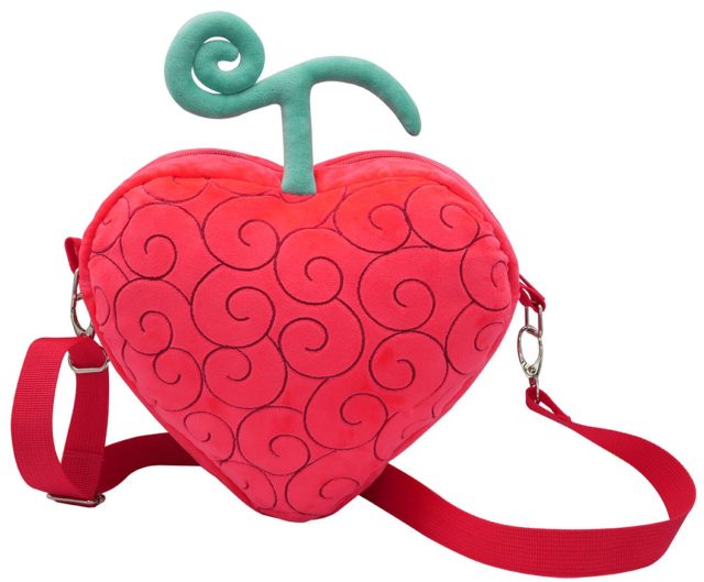 One Piece - Op Op Fruit Plush Crossbody Bag 8.2″H X 9W″