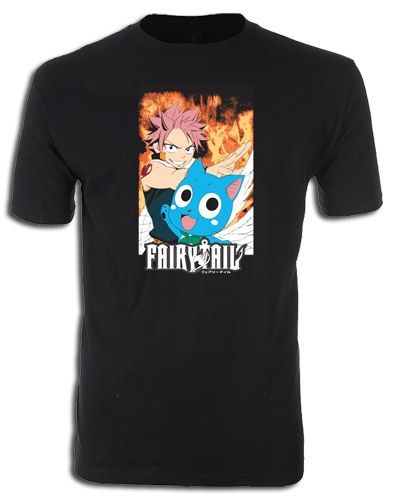Fairy Tail - Natsu & Happy Screenprint T-Shirt L