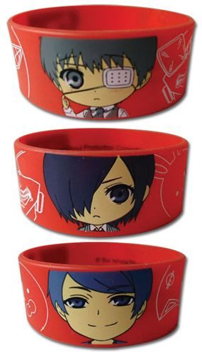 Tokyo Ghoul - Kaneki, Touka, Shuu Sd Pvc Wristband