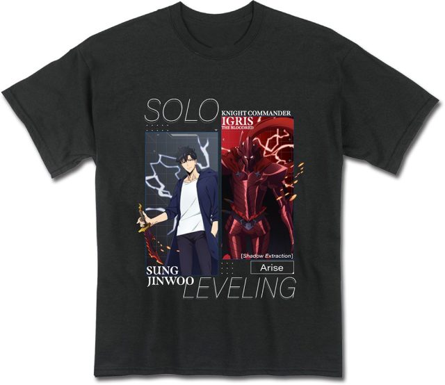 Solo Leveling - Sung Jinwoo & Igris Stand Art Black Men'S T-Shirt L