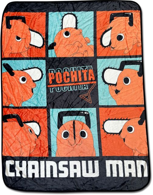 Chainsaw Man - Pochita' S Many Expressions And Angles Throw Blanket