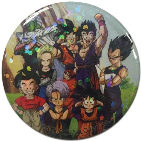 Dragon Ball Z - Group Glitter Button 1.25″