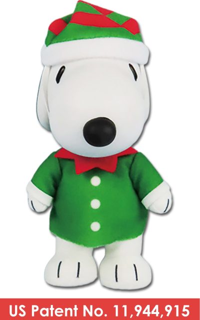 Peanuts - Snoopy Holiday Elf Costume Vinyl Figurekey Plush 4.5″ H