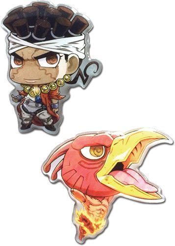 JoJo's Bizarre Adventure | Silberchariot & Heirophantgreen (Chibi) | Pin Set