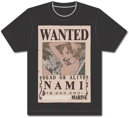 One Piece - Wanted Nami Men'S Screen Print T-Shirt S