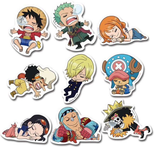 One Piece - Fish Man Island Sleeping Sd Group Die-Cut Sticker Set W3.5 (9Pcs)