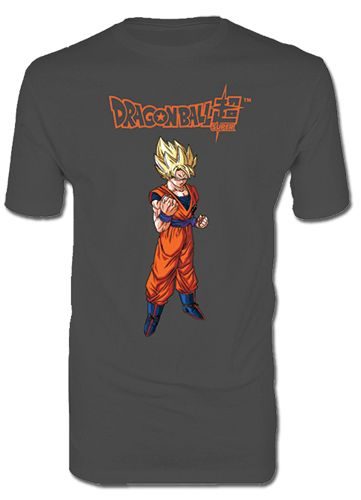 Dragon Ball Super - Ss Goku With Fist Front Men'S Screen Print T-Shirt M