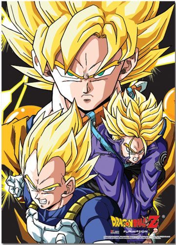 Dragon Ball Z Crew Fabric Posters