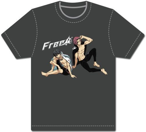 Free - Haruka & Rei Men'S Screen-Print T-Shirt Xl