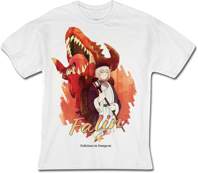 Delicious In Dungeon - Falin Touden And Red Dragon White T-Shirt L
