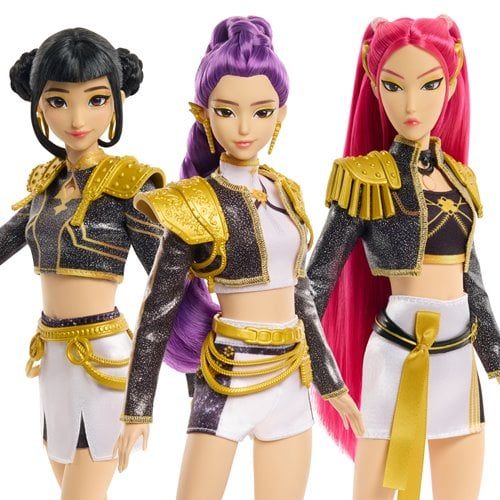 KPop Demon Hunters | Huntr/x Members - ″Golden″ Attire & Song | Mattel Singing Figurine Doll