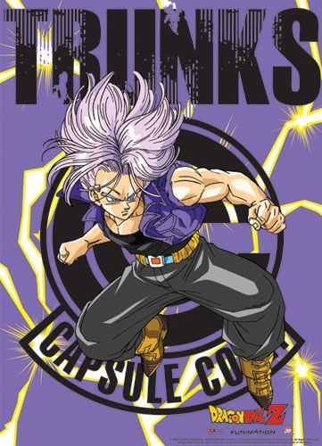 Dragon Ball Z Trunks Fabric Poster