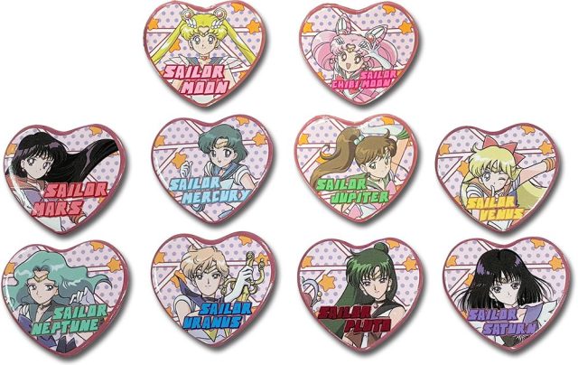 Sailor Moon S - Main Character Comic Style Heart Sharp Button 1.5″ Set 50Pcs (10 Styles)