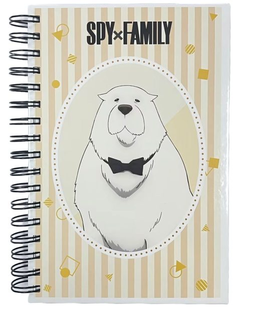 Spy X Family - Bond Yellow Stripes Background Notebook