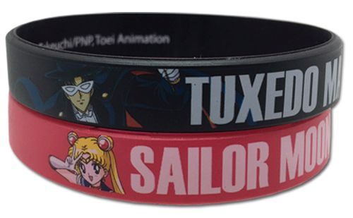 Sailor Moon - Sailor Moon & Tuxedo Mask Pvc Wristband 2-Pack