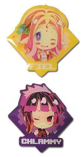 No Game No Life | Chlammy & Fiel | Metal Pinsart Pin
