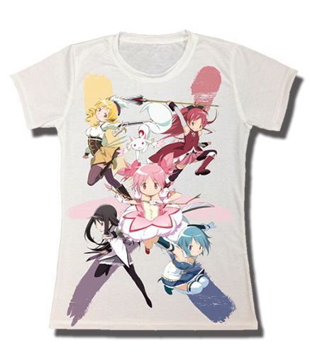 Madoka Magica Movie - Group Brush Stroke Sublimation Jrs. T-Shirt M